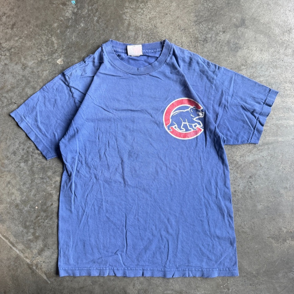 Vintage Chicago Cubs 2000s Fukudome Faded Thrashed Graphic Shirt Mens S 19x25